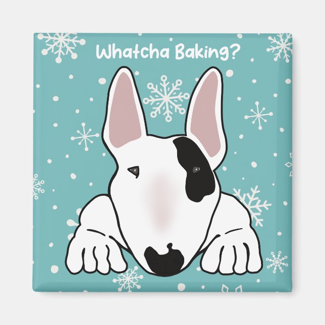 Cute dog wants to know what you are baking magnet (Front)