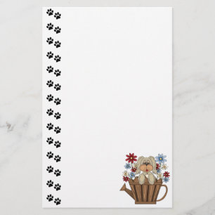Cute Dog Watering Can Stationery