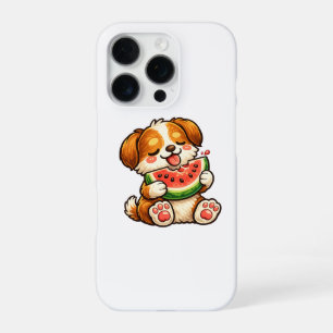 Cute Dog Watermelon iPhone 16 Pro Case