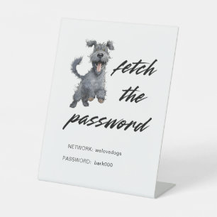 Cute Dog WiFi Internet Pedestal Sign