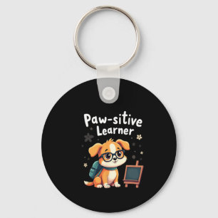 Cute Dog With Backpack Back To School Clroom Puppy Key Ring