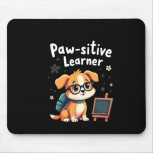 Cute Dog With Backpack Back To School Clroom Puppy Mouse Pad