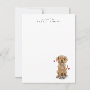 Cute Dog with Bone Card