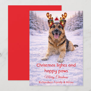 Cute Dog with Christmas Tender Quote Holiday Card