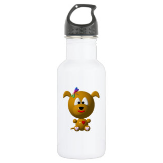 Cute Dog with Dragonfly 532 Ml Water Bottle