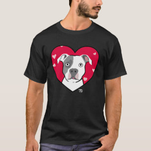 Cute Dog With Heart Fighting Dogs T-Shirt
