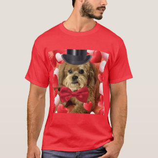 Cute Dog with Hearts T-Shirt