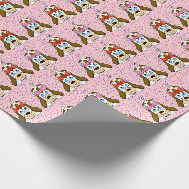 Cute Dog Wrapping Paper (Corner)