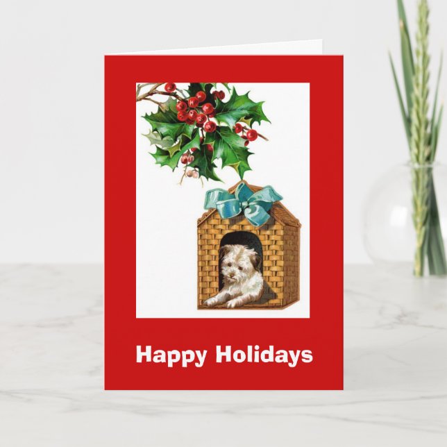 Cute Doggie Christmas Card (Front)