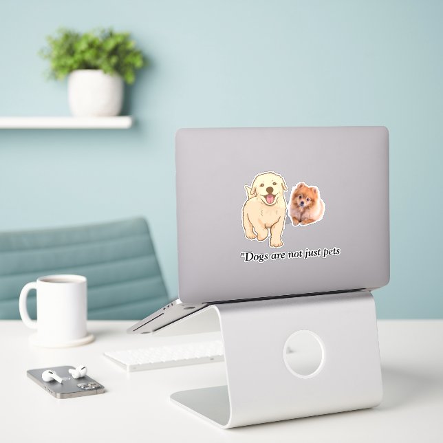 Cute dogs  (Laptop On Desk)