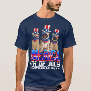 Cute Dogs, America 4th of July Independence Day T-Shirt