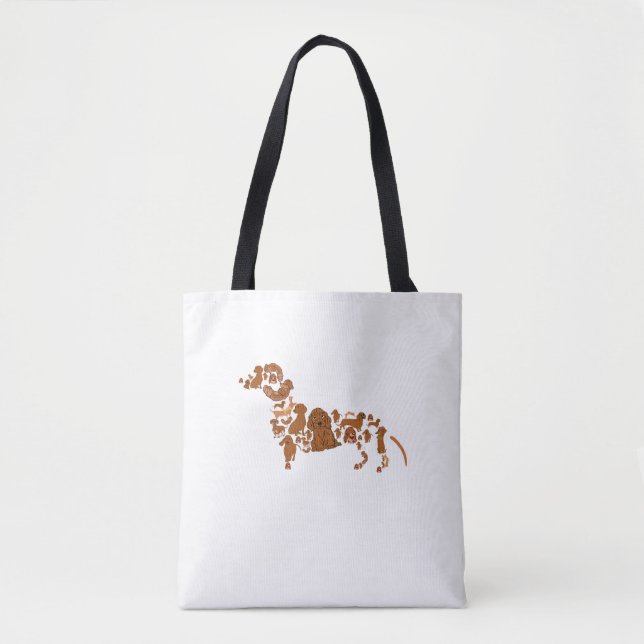 Cute Dogs As Dachshund Funny Wirehaired Dachshund. Tote Bag (Front)