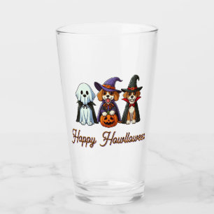 Cute Dogs as ghost, witch, & vampire  Glass