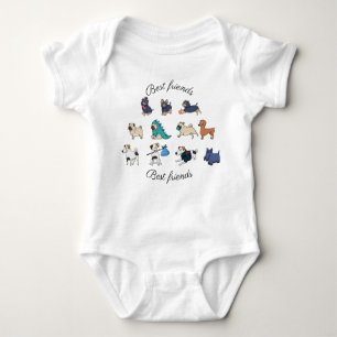 Cute dogs baby bodysuit