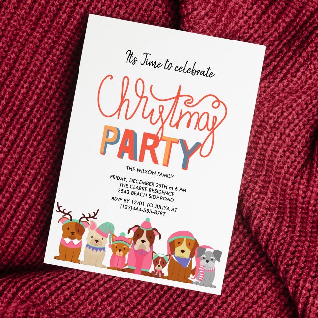 Cute dogs Christmas Party Invitation (Creator Uploaded)