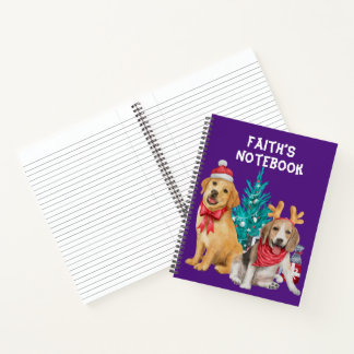 Cute Dogs Christmas theme Notebook