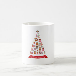 Cute Dogs Christmas Tree Mug