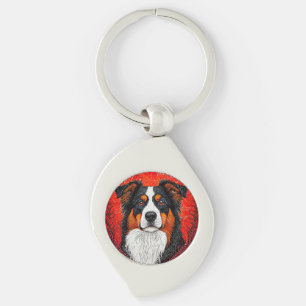 Cute Dog's face Key Ring