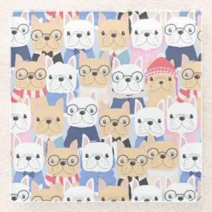 Cute Dogs Glass Coaster