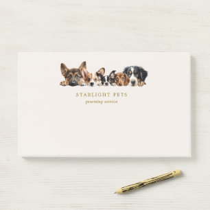 Cute Dogs Grooming Service Business Post-It Notes