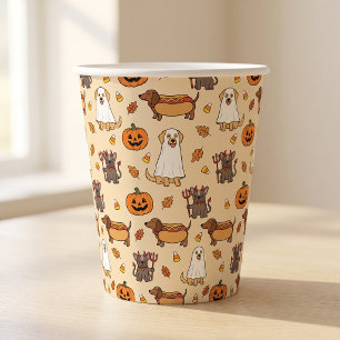 Cute Dogs Halloween Party Paper Cups 8oz 120z