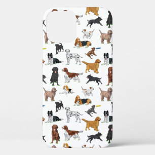 Cute Dogs Illustrations Pattern iPhone 12 Case