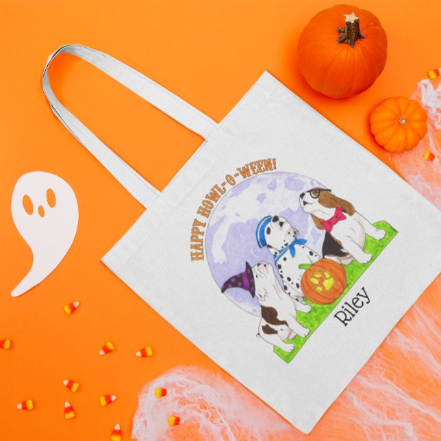 Cute Dogs in Costume Custom Halloween Treat Bag (Creator Uploaded)