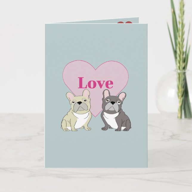Cute dogs Love Card (Front)