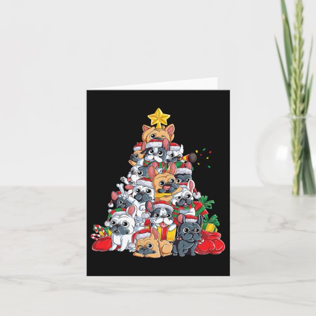 Cute Dogs Lovers Happy Christmas Funny Dog Men Boy Card (Front)