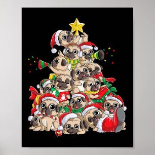 Cute Dogs Lovers Happy Christmas Funny Dog Men Boy Poster