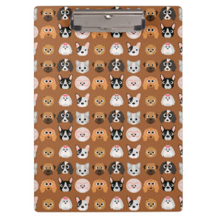 Cute Dogs on Brown Clipboard