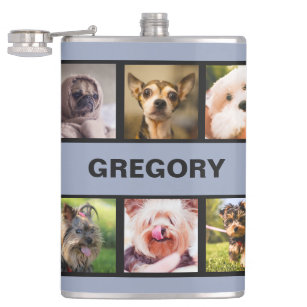 Cute Dogs OR YOUR PHOTOS custom  flask