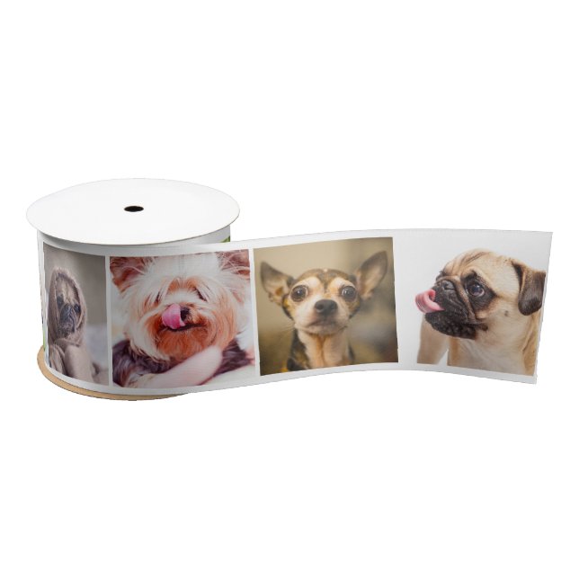 Cute Dogs OR YOUR PHOTOS custom ribbon Satin Ribbon (Spool)