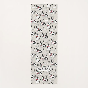 Cute Dogs Pattern custom name yoga mat
