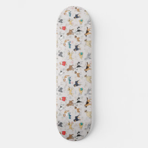 Cute Dogs Pattern Design White Skateboard