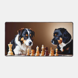 Cute Dogs Playing Chest Desk Mat