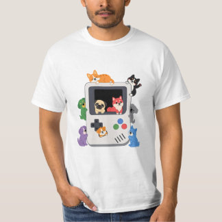 Cute Dogs Retro Game Boy Console T-Shirt