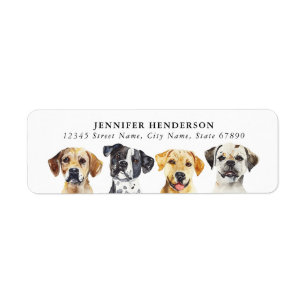 Cute Dogs Return Address Labels
