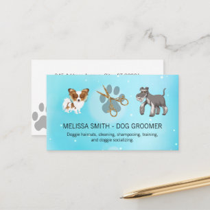 Cute Dogs Scissors Dog Paw Appointment Card