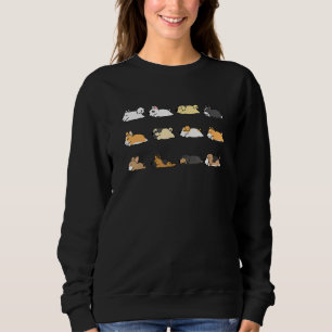 Cute Dogs Sleeping Shiba Inu Retriever Pug Labrado Sweatshirt