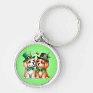 Cute Dogs St. Patrick's Day Design-67538 Key Ring
