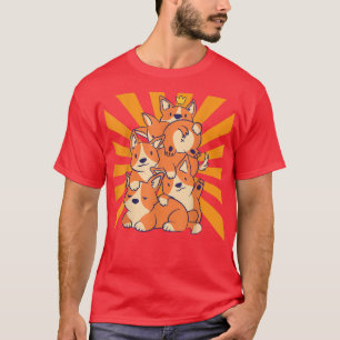 Cute Dogs Stacked Corgi T-Shirt