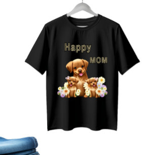 Cute dogs with flowers T-Shirt