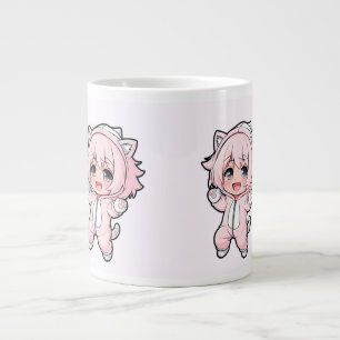 Cute Doll “In the Making” Design – Future Dream Gi Large Coffee Mug