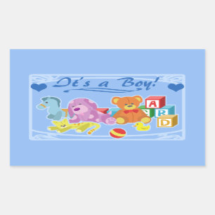 Cute Dolls - It's a Boy! Rectangular Sticker