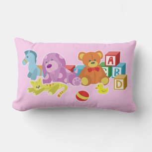 Cute Dolls (Pink) Lumbar Cushion
