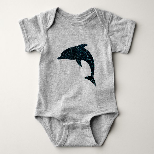 Cute Dolphin Baby Bodysuit (Front)