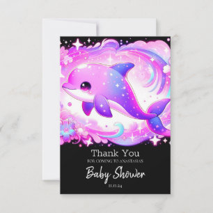 Cute Dolphin Baby Shower Thank You Card