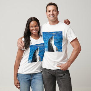 Cute Dolphin Beach Peace Love Party Destiny T-Shirt