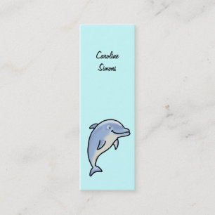 Cute dolphin bookmark mini business card